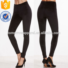 Schwarzer Samt dünne Leggings OEM / ODM Herstellung Großhandel Mode Frauen Bekleidung (TA7027L)